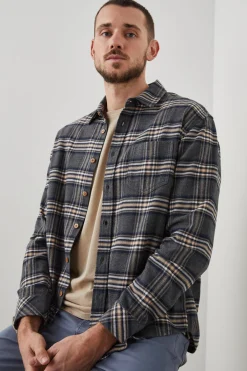 FORREST SHIRT - CHARCOAL FOUNDATION MELANGE|Rails Flash Sale