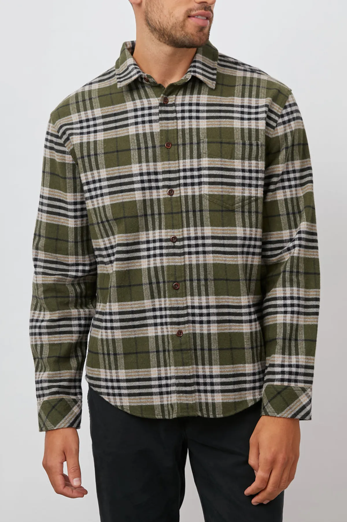 FORREST SHIRT - TAMARIND OLIVE GLEN|Rails Cheap