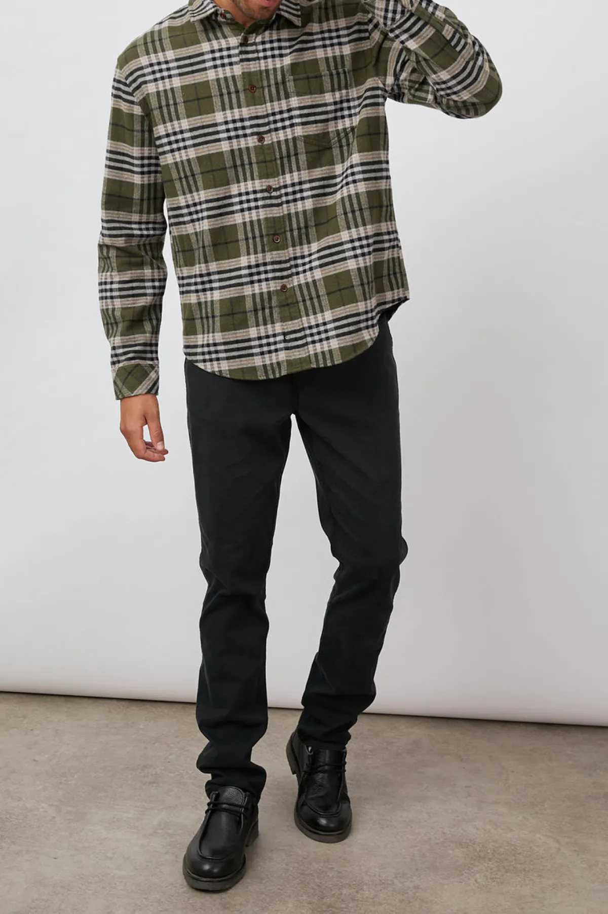 FORREST SHIRT - TAMARIND OLIVE GLEN|Rails Cheap