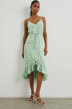 FRIDA DRESS - GREEN TEXTURE FLORAL|Rails Outlet