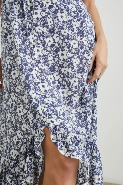 FRIDA DRESS - NAVY WHITE TEXTURE FLORAL|Rails Shop