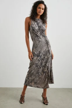 GABRIELLA DRESS - TAUPE MIXED ANIMAL|Rails Outlet