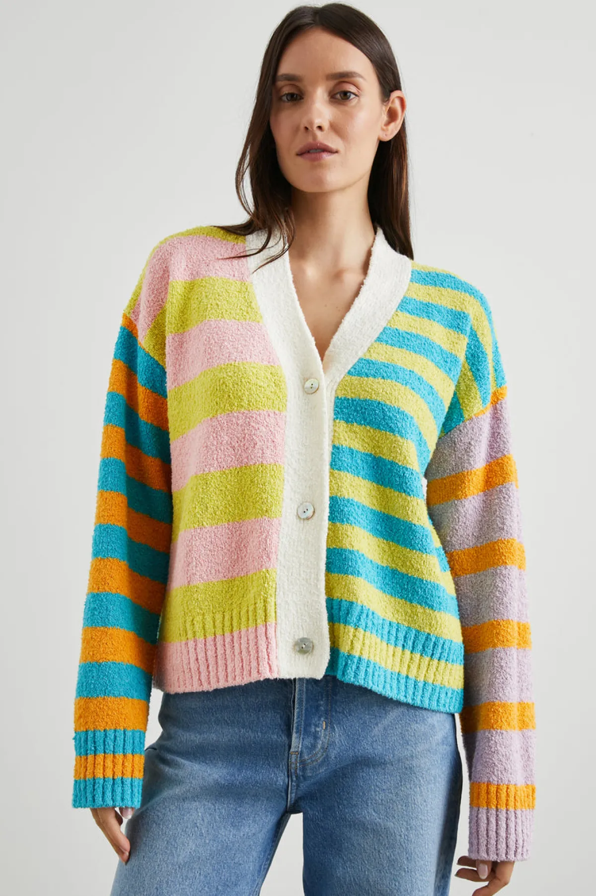 GENEVA CARDIGAN - MIXED STRIPE|Rails Best