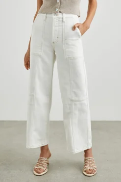 GETTY CROP UTILITY WIDE LEG - VINTAGE ECRU CONTRAST STITCH|Rails Flash Sale