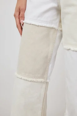 GETTY CROP WIDE LEG - ECRU PATCHWORK|Rails Online
