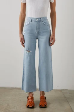 GETTY CROP WIDE LEG - OCEANVIEW DISTRESS|Rails Cheap