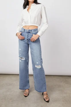 GETTY WIDE LEG - BREEZY BLUE DISTRESS|Rails Store