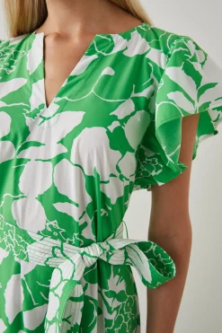 GIA DRESS - GREEN LOTUS|Rails Best