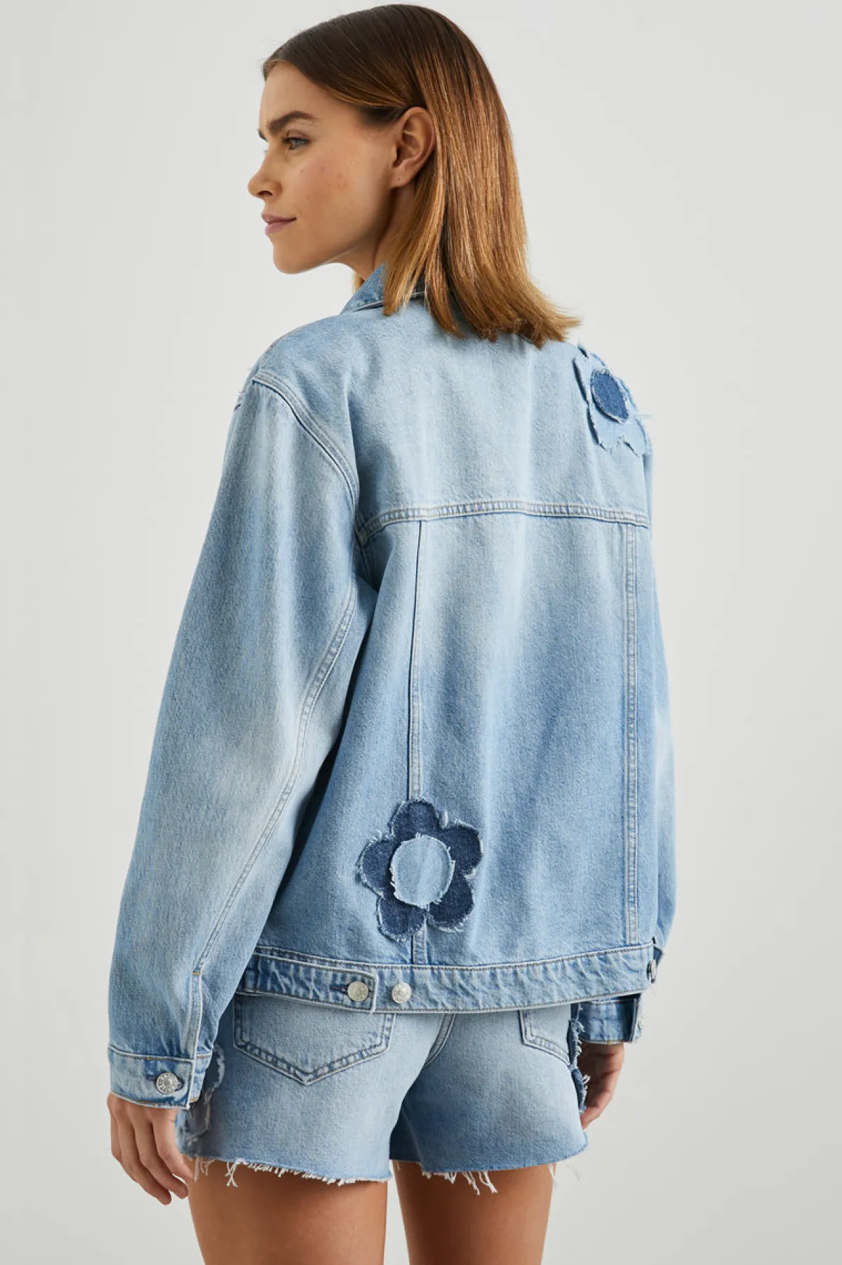 GROVE BOYFRIEND TRUCKER JACKET - INDIGO BLOOM|Rails Flash Sale
