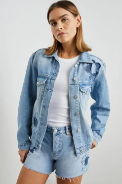 GROVE BOYFRIEND TRUCKER JACKET - INDIGO BLOOM|Rails Flash Sale
