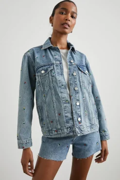 GROVE BOYFRIEND TRUCKER JACKET - FLOWER FIELD|Rails Flash Sale