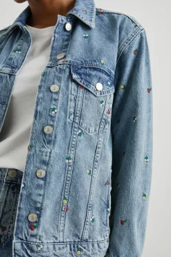 GROVE BOYFRIEND TRUCKER JACKET - FLOWER FIELD|Rails Flash Sale