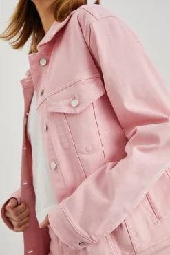GROVE BOYFRIEND TRUCKER JACKET - BUBBLE GUM|Rails Cheap