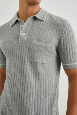HARDY POLO SHIRT - GREY MELANGE|Rails Flash Sale