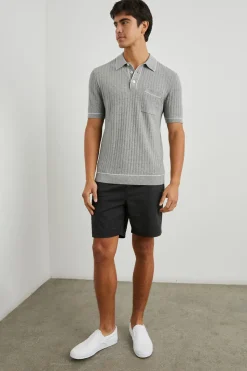 HARDY POLO SHIRT - GREY MELANGE|Rails Flash Sale