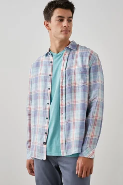 HAVANA SHIRT - LAVENDER AQUA CRIMSON|Rails Discount