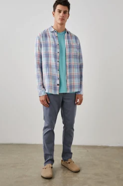 HAVANA SHIRT - LAVENDER AQUA CRIMSON|Rails Discount