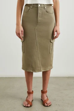 HIGHLAND CARGO SKIRT - WASHED OLIVE|Rails Best Sale