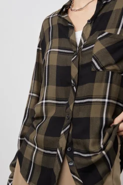 HUNTER SHIRT - BLACK OLIVE IVORY|Rails Best Sale