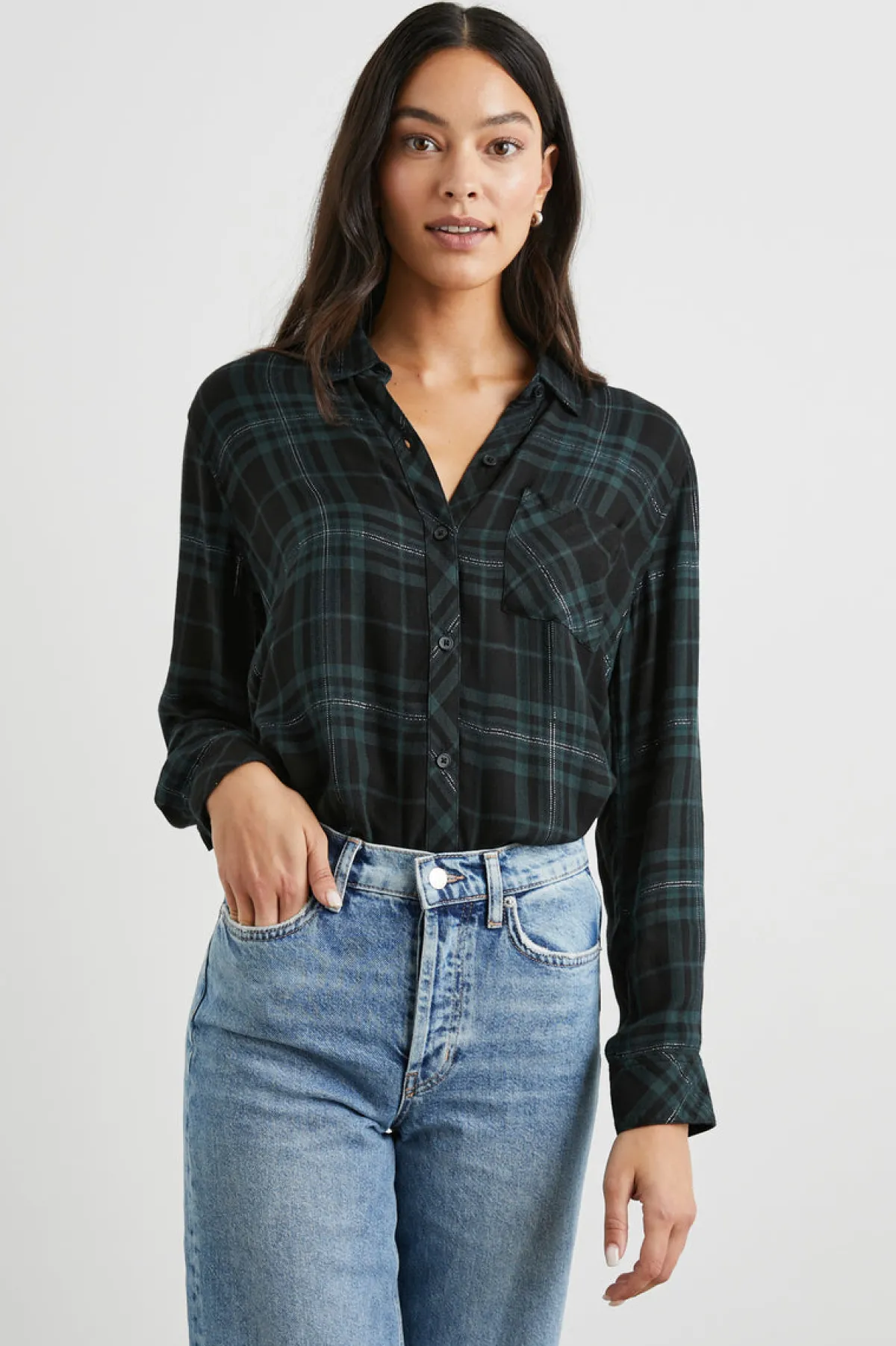 HUNTER SHIRT - FOREST SLATE TINSEL|Rails Hot