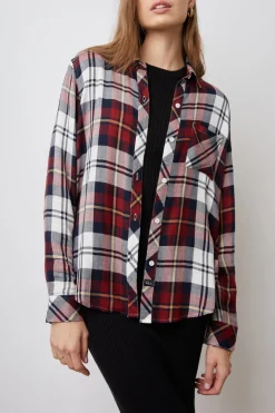 HUNTER SHIRT - MERLOT NAVY GOLD|Rails Cheap