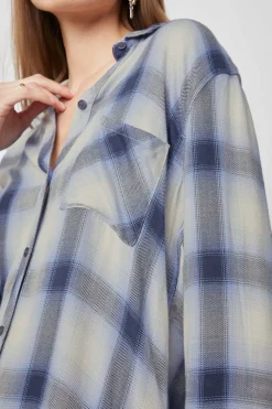 HUNTER SHIRT - NAVY IVORY ICE|Rails Flash Sale