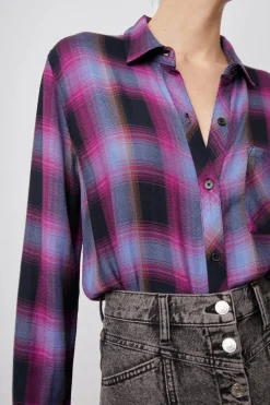 HUNTER SHIRT - NAVY MAGENTA SKY|Rails Hot