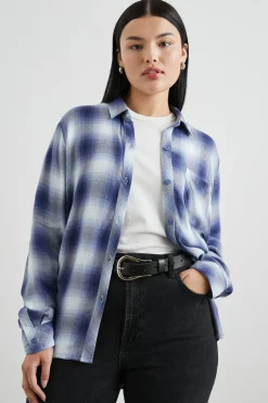 HUNTER SHIRT - PACIFIC IVORY BLUE|Rails Flash Sale