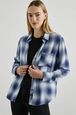 HUNTER SHIRT - PACIFIC IVORY BLUE|Rails Flash Sale