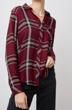 HUNTER SHIRT - SANGRIA BLACK WHITE|Rails Store