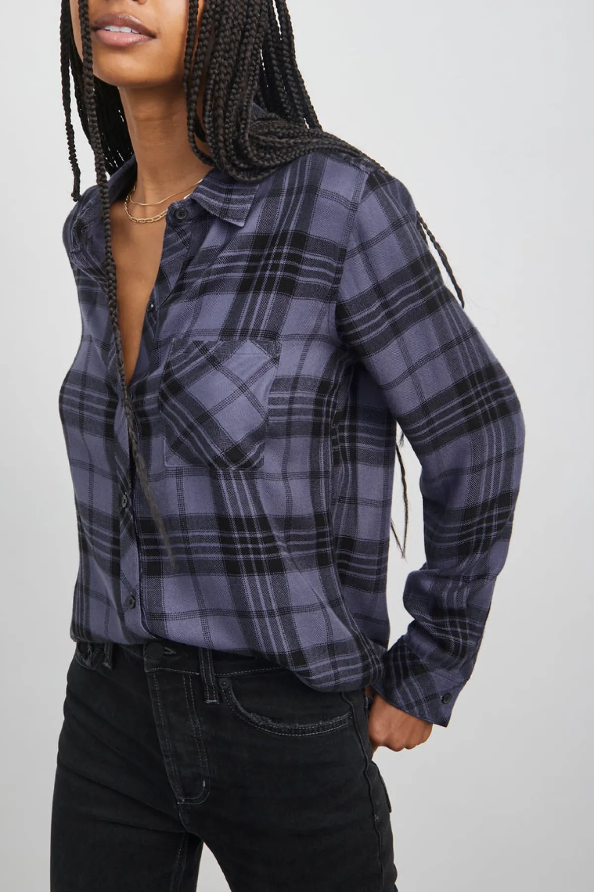 HUNTER SHIRT - SAPPHIRE ASH|Rails Outlet