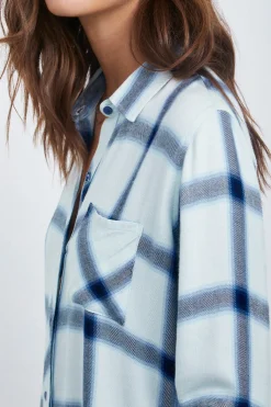 HUNTER SHIRT - WHITE GLACIER NAVY|Rails Best