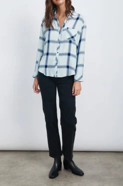 HUNTER SHIRT - WHITE GLACIER NAVY|Rails Best
