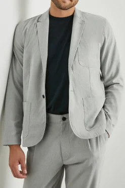 IDRIS BLAZER - SOFT GREY MELANGE|Rails New