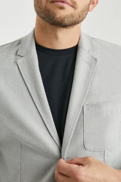 IDRIS BLAZER - SOFT GREY MELANGE|Rails New