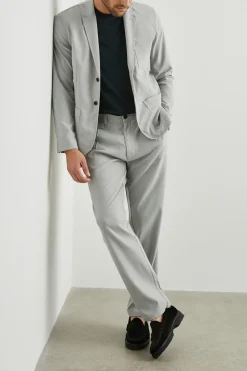 IDRIS BLAZER - SOFT GREY MELANGE|Rails New