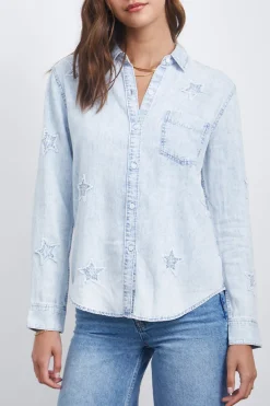 INGRID SHIRT - LIGHT ACID STARS|Rails Cheap
