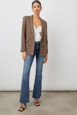 JAC BLAZER - CAMEL HOUNDSTOOTH|Rails New
