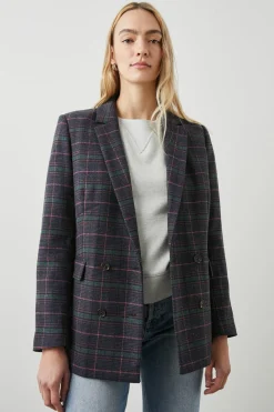 JAC BLAZER - GRAPHITE CHAMBRAY PINK|Rails Shop