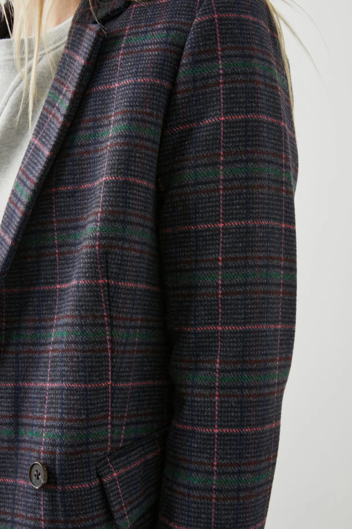 JAC BLAZER - GRAPHITE CHAMBRAY PINK|Rails Shop