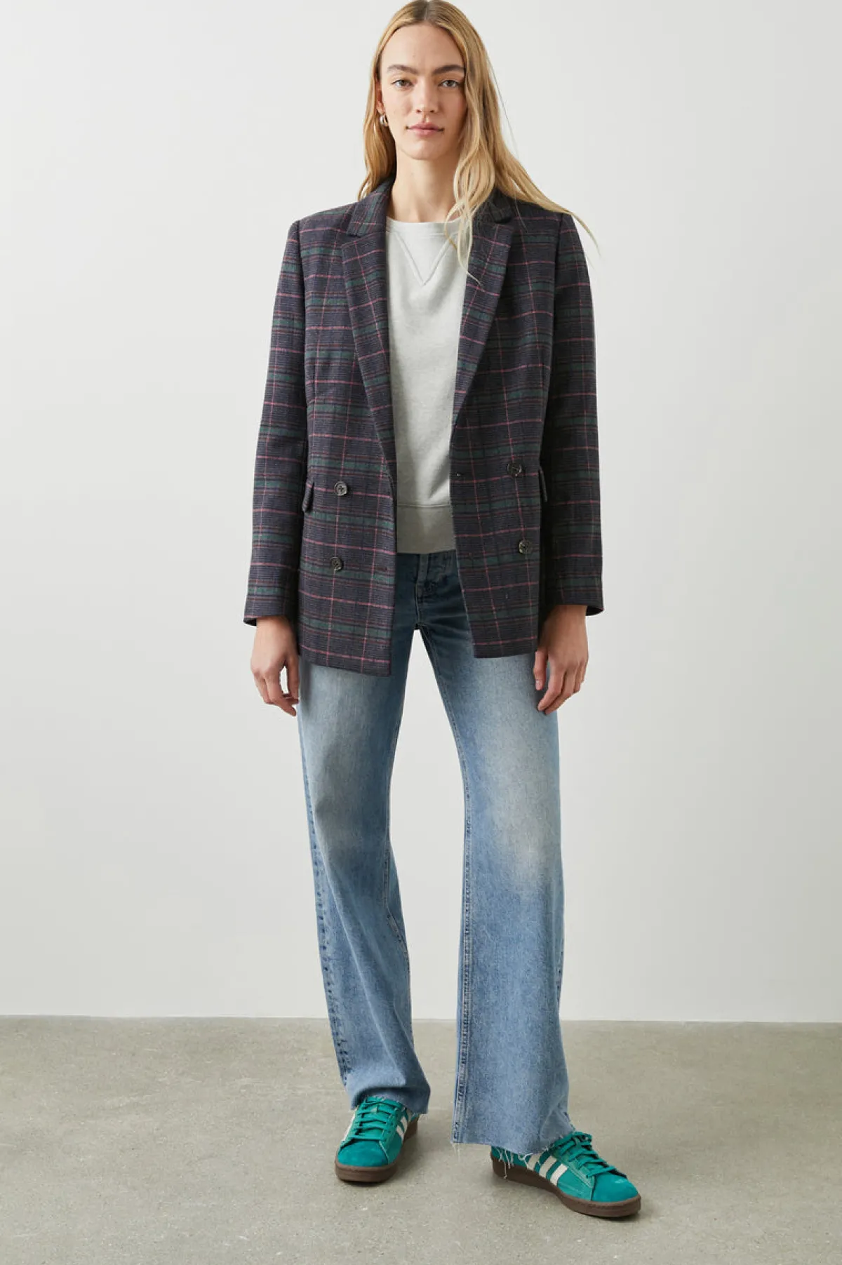 JAC BLAZER - GRAPHITE CHAMBRAY PINK|Rails Shop