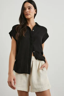 JAMIE SHIRT - BLACK|Rails Flash Sale