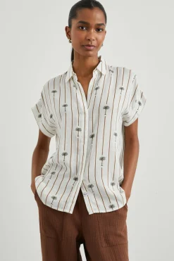 JAMIE SHIRT - STRIPE PALMS|Rails Fashion