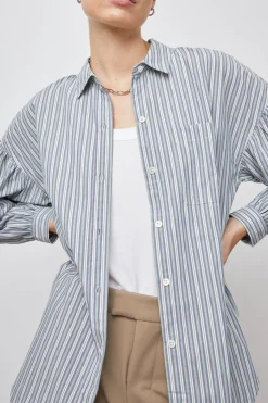 JANAE SHIRT - BANK STRIPE|Rails Clearance