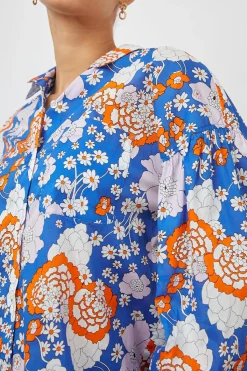 JANAE SHIRT - COBALT FLORAL|Rails Discount