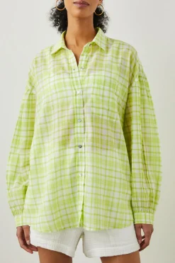 JANAE SHIRT - LIME PLAID|Rails Fashion