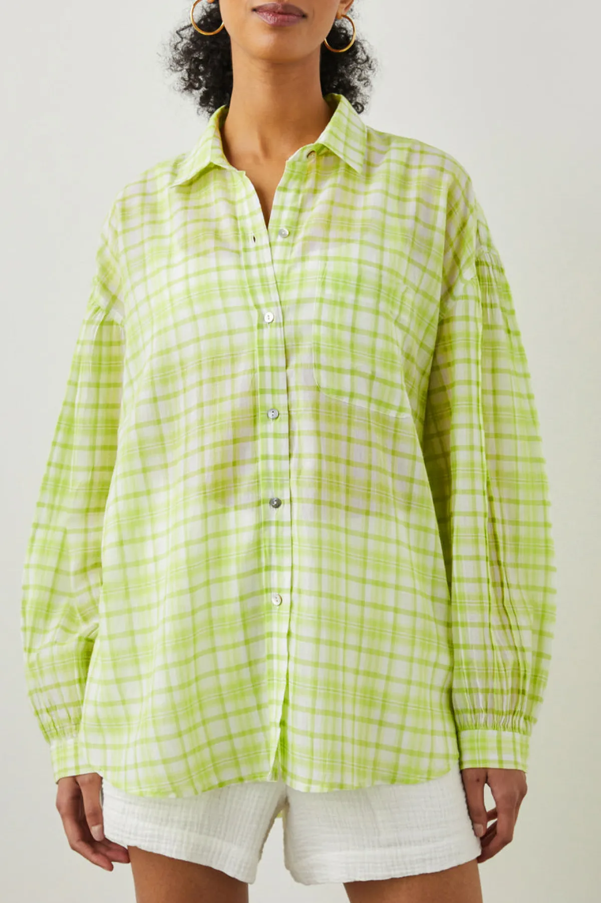 JANAE SHIRT - LIME PLAID|Rails Fashion