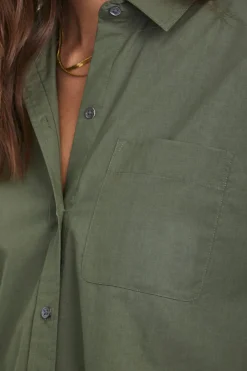 JANAE SHIRT - OLIVE SMOKE|Rails Cheap