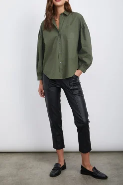 JANAE SHIRT - OLIVE SMOKE|Rails Cheap