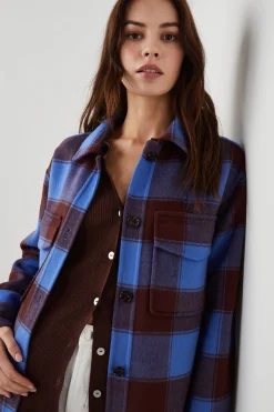 JARO COAT - COBALT CHOCOLATE|Rails Best Sale